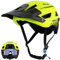 Favoto Fahrradhelm Mountainbike mit Schirm Leicht - Doppelte Technologie Inmould MTB Helm für Herren Damen Rennradhelm L(57-61cm) Leuchtgrün