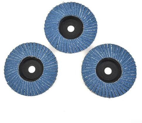 Zirconium Corundum Flat Flap Discs 75mm Grinding Wheels for Angle Grinder Metal Wood Cutting 3 Inch 80 Grit Blue 3 Packs