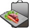 Pryzon Large Stainless Steel Cutting Board with Built-in Knife Sharpener – Double-Sided Cutting Board with Juice Groove, Food-Grade Wheat Straw PP, Suitable for Meat & Vegetables and Garlic Grinder