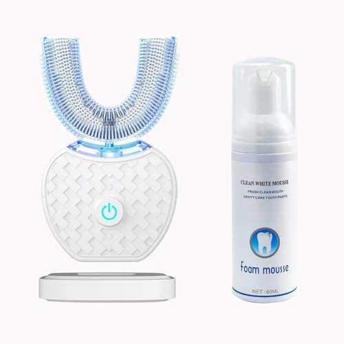 Cepillo de dientes ultrasónico automático, cepillo sónico automático 360, cepillo de blanqueamiento dental con temporizador y carga inalámbrica, cepillo de dientes eléctrico ultrasónico de 360° para