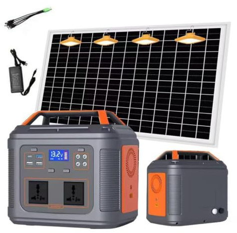 550W Portable Power Station, LiFePO4 Battery, Mobile Battery Power, Solar Generator, Emergency Outdoor Power, 120W Solar Panel, 2026 Version, 240V AC Outlet, Outdoor, Camping, RVs, USB-C