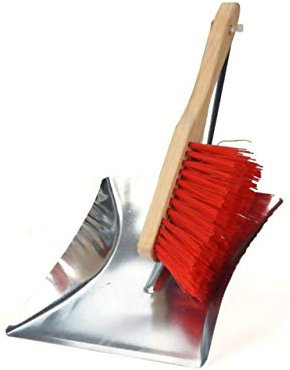 ka Kehrgarnitur Set Kehrblech Metall + Handfeger Kehrschaufel verzinkt Kehrbesen