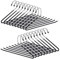 Relaxdays Hosenbügel 20er Set, rutschfest, Kleiderbügel für Hosen, gummiert aus Metall, platzsparend, Set, 35 cm, schwarz