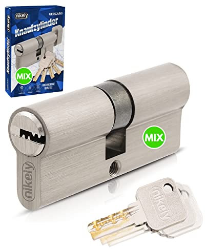 GERCAR Pro Schließanlage DIY MIX Profilzylinder 45/45 Schließzylinder gleichschließend nach wunsch kombinierbar - Zylinderschloss 90 mm - A:45 B:45 - selbst zusammenstellen mit einem Schlüssel