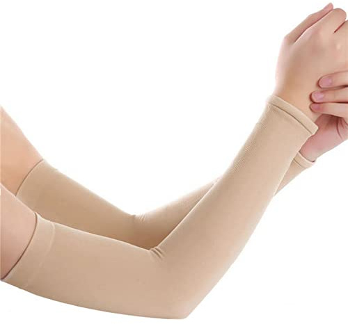 TOBILE Manicotti per braccio da donna per raffreddamento, per guida, protezione solare, per donne, corsa, corsa, sport all'aria aperta, colore della pelle, taglia unica