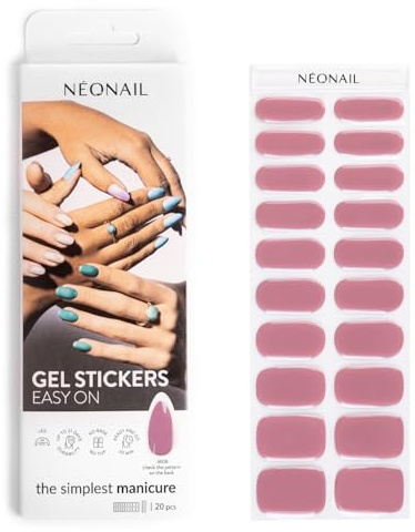 NÉONAIL Nagelfolie UV Härtend - Gel Stickers Easy On - UV Gel Strips - Fingernägel zum Aufkleben - Nagelsticker - Nagellackstreifen - Nagelaufkleber - Aufkleber Nägel - M08