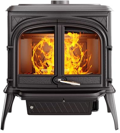 Stufa a legna libera installazione, in ghisa nera (ARES S7)
