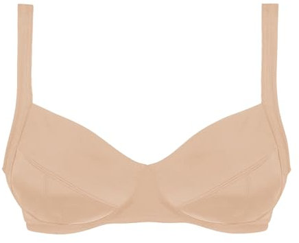 Cotonella, Reggiseno Viola in Morbida Microfibra - Reggiseno Senza Ferretto e con Sostegno Laterale Continuo dalla Coppa alla Spallina, con Fodera SottoCoppa in 100% Cotone - Art. CD053