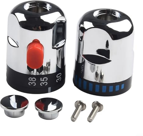 FACAIIO Manijas de control termostático, termostático y de encendido y apagado para grifos mezcladores de ducha de baño, grifos mezcladores de ducha y válvulas de ducha