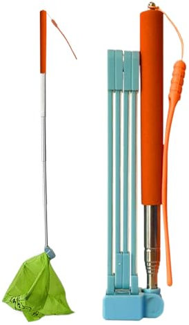 Kotschaufel | Kotaufnehmer für Hunde | Teleskop-Reinigungszubehör mit Müllbeutel, Abfallentfernungswerkzeuge für alle Rassen