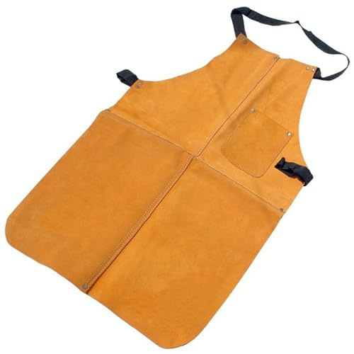 RILOOP Heavy Duty Suede Leather Welders Welding Blacksmiths Glaziers Apron Bib +Pocket