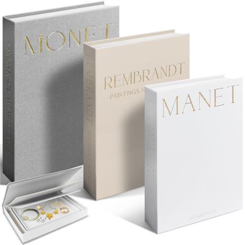 ENUTROF Libros Decorativos Moda Falsos 3 PCS Libro Decorativo Caja Libro Decoración con Cierre Magnético Apilables para Oficina Hogar Estanterías Mesa de Café Estantes (Gris)