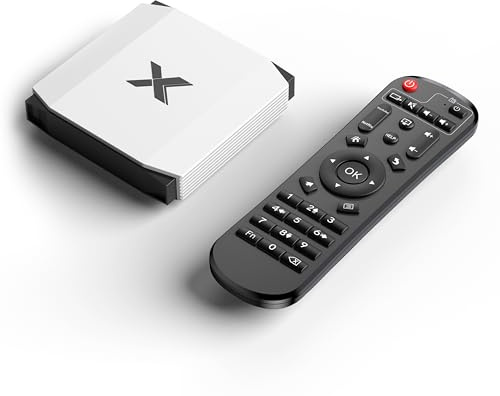 Caja Android TV 4GB RAM 32GB ROM, 4 Quad-Core, TV Box Android OS with HEVC MAIN10 H.265 Encoding, Dual-Band WiFi 6, Bluetooth, TF Card Expansion - Media Player