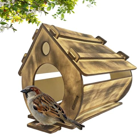 Case in Legno per | Legno Appeso - per Passeri e Blu | per Passero E Cancero Esterno Giardino Posteriore Cortile E Albero per Osservazione