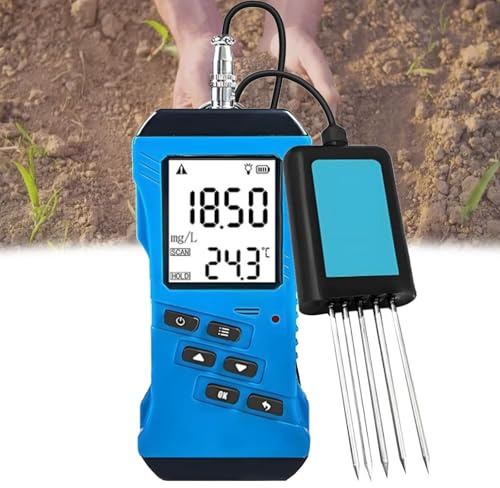 7 in 1 Rapid Soil Tester Ph Humidity Moisture Nutrient Conductivity Phosphorus Potassium N P K Fertility Test High Accuracy Digital Sensitive for Gardeners Composters Saline Land F