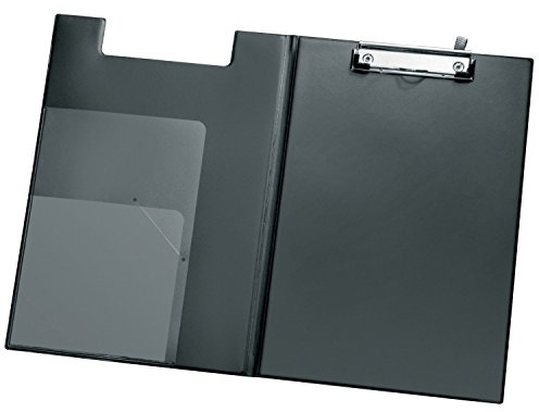 VELOFLEX 4804980 - Clipboard Komfort DIN A4, aus PVC-Folie, inkluisve Klarsichttaschen, schwarz