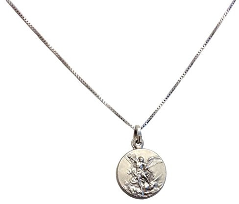 I G J 925 Sterling Silver Saint Michael The Archangel Medal with Silver Chain
