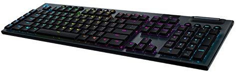 Logitech G915 LIGHTSPEED kabellose mechanische Gaming-Tastatur, Linear GL-Tasten-Switch mit flachem Profil, LIGHTSYNC RGB, Ultraschlankes Design, 30+ Stunden Akkulaufzeit, Deutsches QWERTZ-Layout