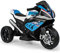 COSTWAY 6V BMW Elektro Motorrad mit Musik und Scheinwerfer, Dreirad Kindermotorrad bis 3km/h, Elektromotorrad mit 2 Stützrädern, geeignet für Kinder ab 3 Jahre alt (Blau)