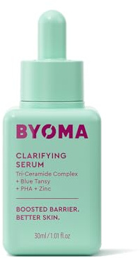 BYOMA Clarifying Serum (30ml) Barrier Repair Facial Serum for Acne Prone Skin, with Ceramides, Blue Tansy, PHA and Zinc for a Balanced and Healthy Skin
