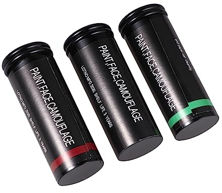 Lurrose 9pièces Peinture Camouflage pour Visage Stick De Maquillage CS pour Hommes Et Femmes Noir Marron Vert