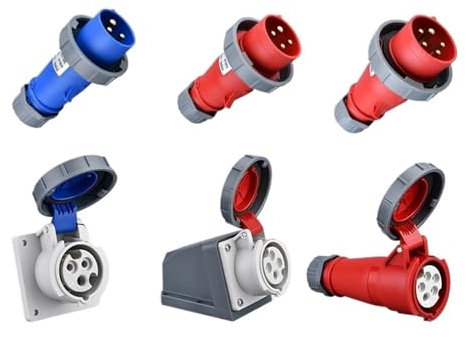 1 pièces prise industrielle et prise 3P/4P/5Pin connecteur électrique 16A 32A IP67prise murale étanche mâle femelle 220V 380V(Plug,32A_5P)