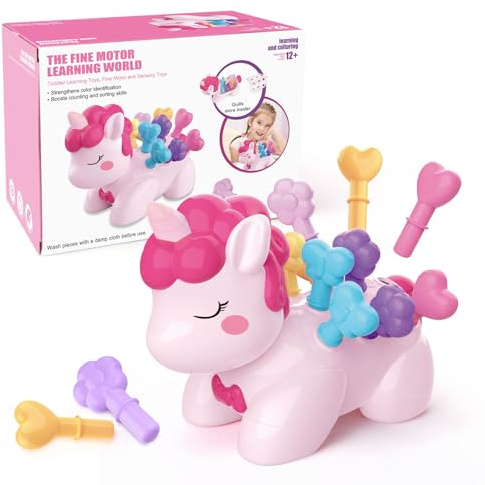 Grarain Juguetes Montessori 18 Meses Niña Juegos Motricidad Fina Juguetes de Habilidades Motoras Bebe Conteo y Clasificación de Colores Niña Juegos Educativos Regalo para Niños 1 Año