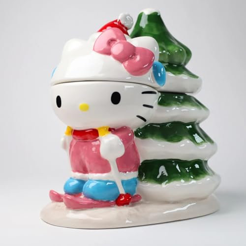 Blue Sky Clayworks Hello Kitty 23774 - Barattolo per biscotti natalizi, altezza 22,9 cm, accessori per la casa e la cucina, in ceramica