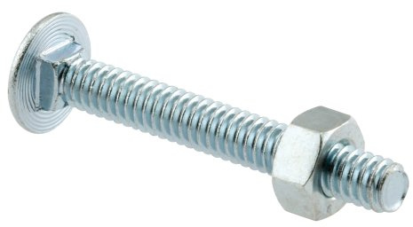 Prime-Line GD 52103 1/4-20 Carriage Bolts and Nuts with Smooth, Flat Heads (12 Pack)