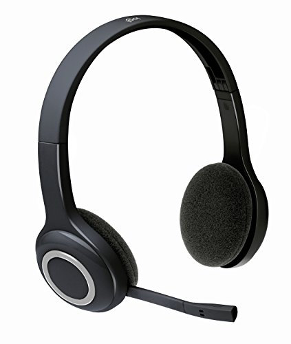 Logitech H600 Wireless Headset, Stereo Headphones with Rotating Noise-Cancelling Microphone, USB Nano-Receiver, Foldable, Long Battery Life, PC/Mac/Laptop - Black