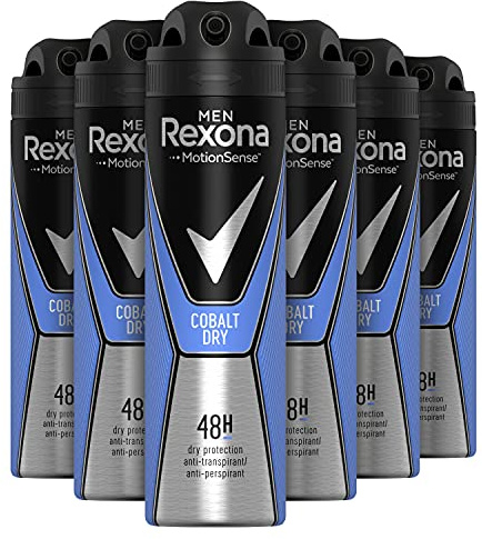 Rexona Cobalt Men Lot de 6 déodorants en spray 150 ml