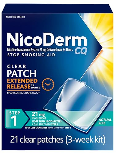 NicoDerm CQ STEP 1 - 3 Week Kit - 21 Clear Nicotine Patches