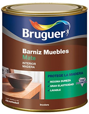 Bruguer Barniz Muebles Mate 750 ML, Negro