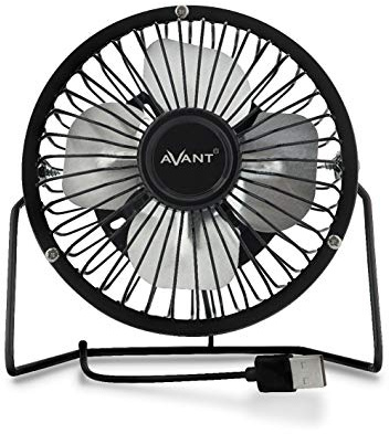 Avant USB-fläkt | Tyst stationär fläkt tyst USB-fläkt 3 watt | 1 meter kabel ingår. 10 cm