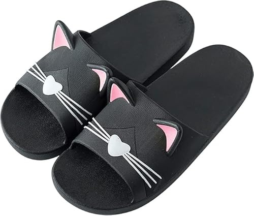 AioTio Infradito e Ciabatte da Spiaggia e Piscina per Donna Casa Estive Interno Pantofole da Doccia e Bagno Scarpe Sandali Antiscivolo Comode per Ragazzi e Ragazze(Nero, 38/39 EU)
