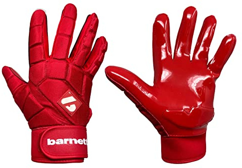BARNETT FKG-03 Rot American Football Handschuhe von Linebacker Pro, LB,RB,Te (XL)..