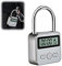 CJBIN Digitale Zeitschloss, Time Lock mit LCD-Display, Küchensafe Zeitschloss Wiederaufladbares USB Sicherheits Vorhängeschloss, für Verhindere schlechte Gewohnheiten (Silber)