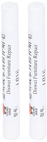 Haofy Crayones de Cera para Reparación de Pintura de Muebles, 2 Ceras de Reparación de Arañazos de Madera, Lápices de Cera para Quitar Arañazos de Madera para Manchas, Arañazos, Suelos para(Blanco)