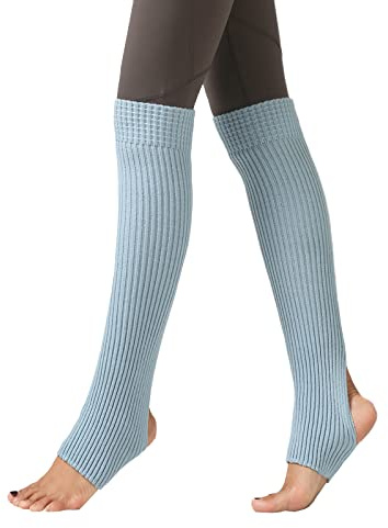 JK Home Guêtres en Tricot Femme Fille Chauffe-jambes | pour Ballet Danse Fitness Yoga Jambière Chaussette Ouverture Verticale