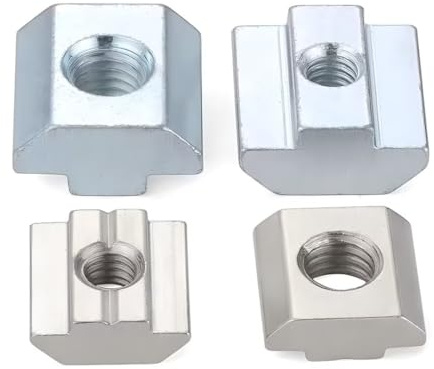 SYDARSYN Tuercas Deslizantes, Tuercas de Ranura en T, Tuercas Correderas en T de Acero de Carbono para Perfil Aluminio (40 Serie) M8, 10 Piezas