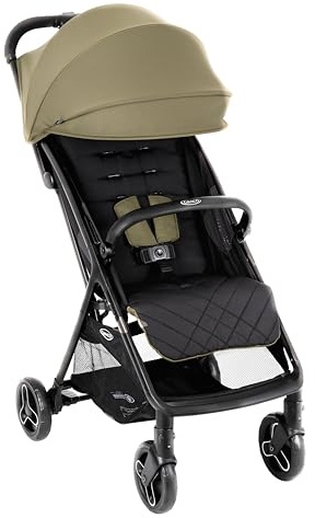 GRACO - Myavo Lättviktsvagn med snabbförslutning och regnskydd - 0-22 kg, från födsel till cirka 4 år, Clover
