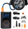 vicihoho Elektrische Luftpumpe, 150PSI Luftpumpe Fahrrad, Fahrradpumpe mit USB, kann als Powerbank und Taschenlampe Verwendet Werden, Akku Luftpumpe für Autos, Fahrräder, Motorrad, Basketball usw