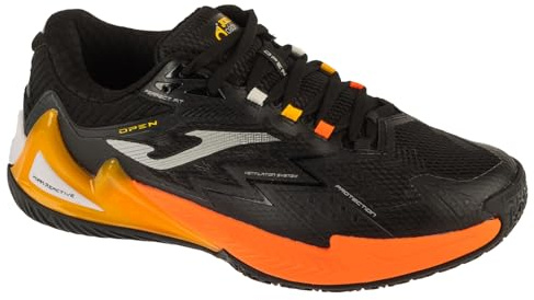 Joma Open Men 2501 TOPEW2501OM - Scarpe da Tennis da Uomo, Colore: Nero/Arancione, Nero, 42.5 EU