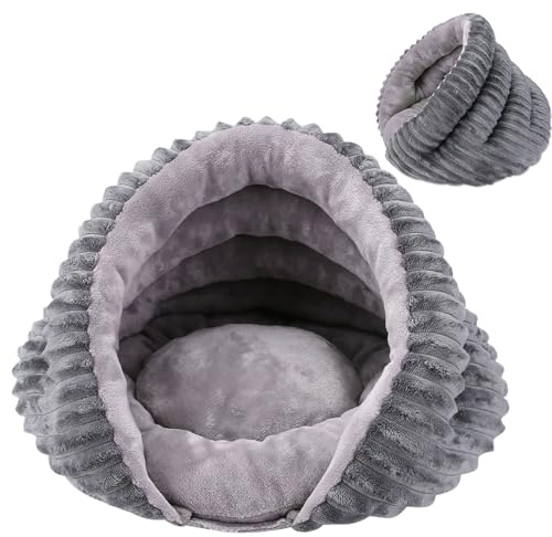 Cueva para Gatos,Cama Cálida para Gatitos En Interiores - Casa De Calentamiento Invierno Exterior Túnel Antideslizante Hogar Navidad Dormitorio Balcón