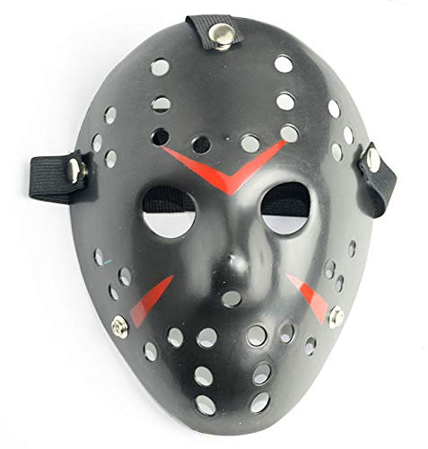 Boolavard Horror Halloween Costume Hockey Mask Party Puntelli Cosplay Maschera (Nero)