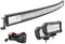 Willpower Barra Led Curvo 52 pulgadas 132cm 675W + 2pcs Focos Led 18cm 72W + Arnés de Cableado Barra de Luz LED 12V 24V IP67 Largo Alcance Faro Led Trabajo para 4x4 Tractor Coche Camion Barco Offroad