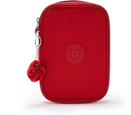 Kipling Estuche Impreso, Tonal de Cereza., 8.25''L x 6''H x 2''D