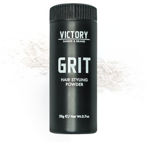 Victory Barber & Brand Grit Texture Powder For Men Barbershop Hair Powder Made in the USA | Composite Clay Styling Powder | styling powder for men 0.35 oz