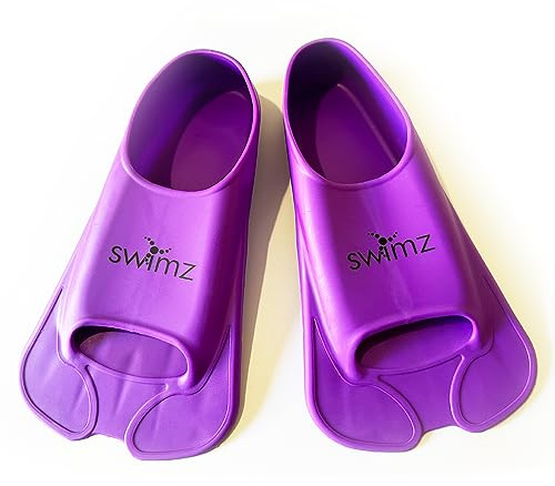 Swimz Missile Short Blade Swim Training Fins - Purple (XXXS (UK Kids 12 - 13.5) Euro 30/32)