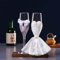 YUEMING 2-er Set Sektgläser Hochzeit, Champagnerglas mit Braut und Bräutigam Hochzeitskleid Hochzeitsdekoration für Hochzeit Partys das perfekte Hochzeitsgeschenk